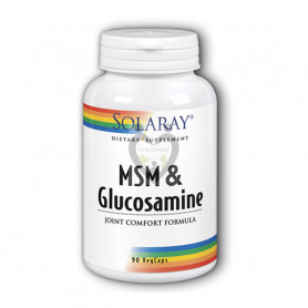 MSM & GLUCOSAMINE 90 CAPSULAS SOLARAY