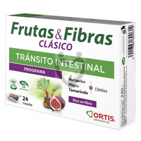 FRUTAS Y FIBRA TRANSITO INTESTINAL 24 CUBOS ORTIS